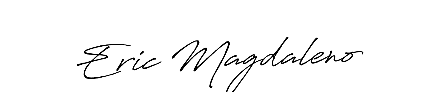 The best way (Antro_Vectra_Bolder) to make a short signature is to pick only two or three words in your name. The name Eric Magdaleno include a total of six letters. For converting this name. Eric Magdaleno signature style 7 images and pictures png