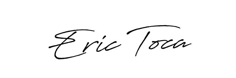 if you are searching for the best signature style for your name Eric Toca. so please give up your signature search. here we have designed multiple signature styles  using Antro_Vectra_Bolder. Eric Toca signature style 7 images and pictures png