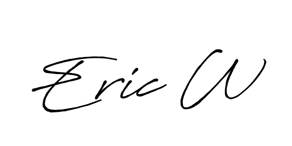 Create a beautiful signature design for name Eric W. With this signature (Antro_Vectra_Bolder) fonts, you can make a handwritten signature for free. Eric W signature style 7 images and pictures png