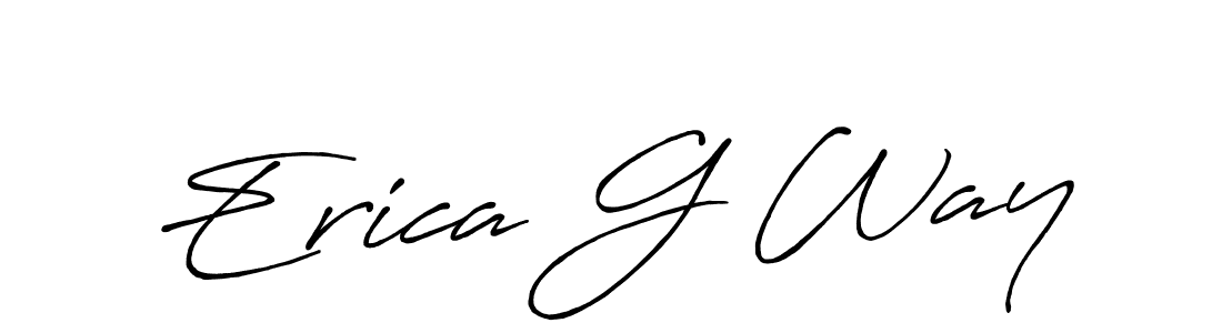 Make a beautiful signature design for name Erica G Way. With this signature (Antro_Vectra_Bolder) style, you can create a handwritten signature for free. Erica G Way signature style 7 images and pictures png
