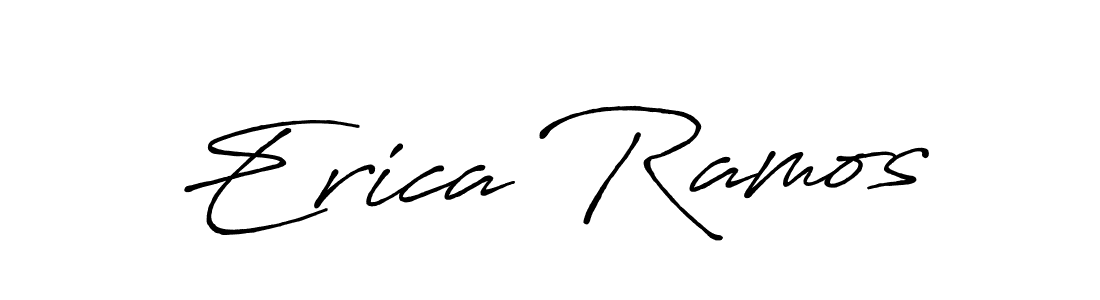 Erica Ramos stylish signature style. Best Handwritten Sign (Antro_Vectra_Bolder) for my name. Handwritten Signature Collection Ideas for my name Erica Ramos. Erica Ramos signature style 7 images and pictures png