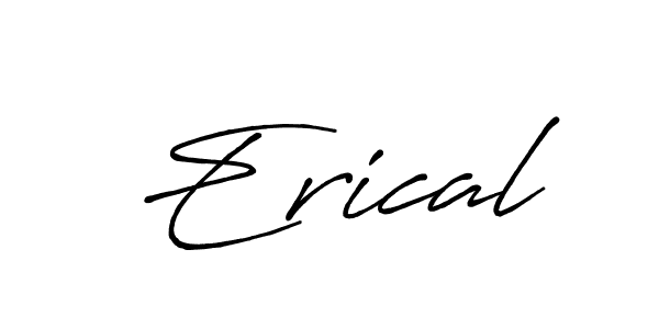 Make a beautiful signature design for name Erical. With this signature (Antro_Vectra_Bolder) style, you can create a handwritten signature for free. Erical signature style 7 images and pictures png