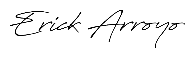 Make your name Erick Arroyo memorable on every contract using Antro_Vectra_Bolder autograph style. Instant transparent background export available. Erick Arroyo signature style 7 images and pictures png