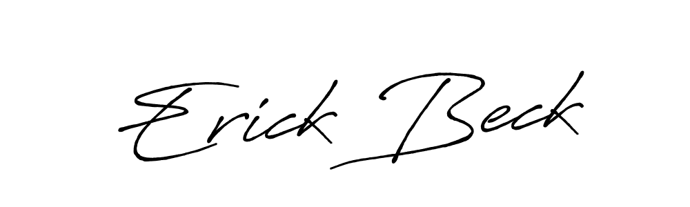 It looks lik you need a new signature style for name Erick Beck. Design unique handwritten (Antro_Vectra_Bolder) signature with our free signature maker in just a few clicks. Erick Beck signature style 7 images and pictures png