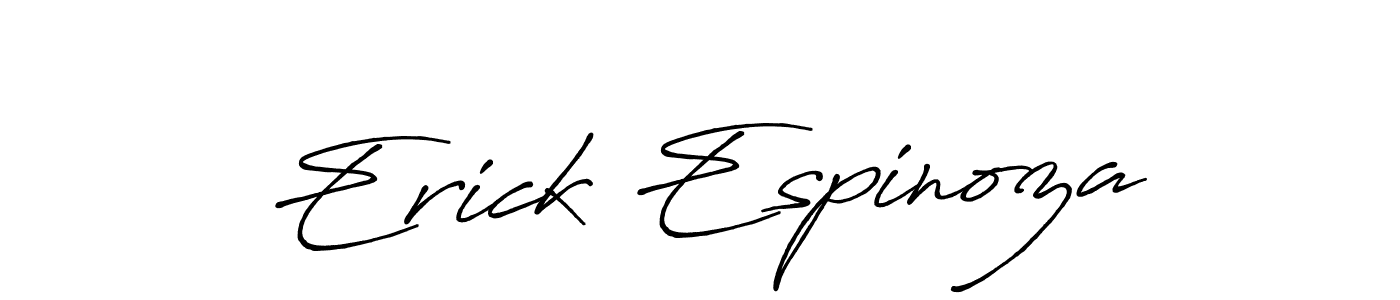 Design your own signature with our free online signature maker. With this signature software, you can create a handwritten (Antro_Vectra_Bolder) signature for name Erick Espinoza. Erick Espinoza signature style 7 images and pictures png