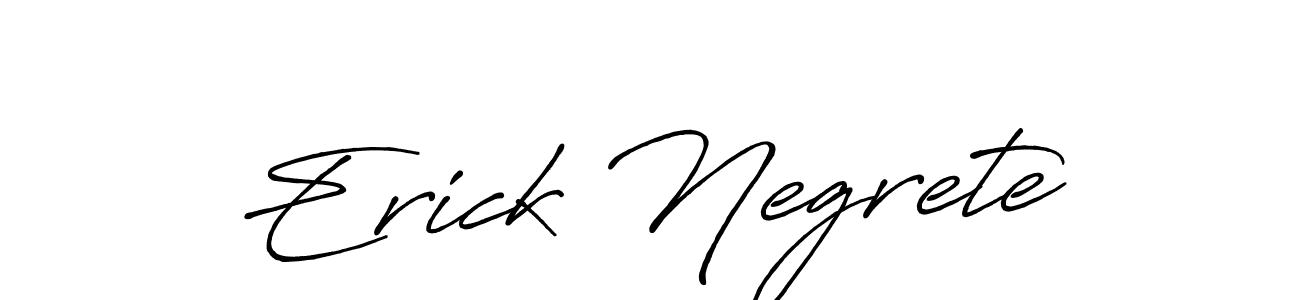 Make a beautiful signature design for name Erick Negrete. With this signature (Antro_Vectra_Bolder) style, you can create a handwritten signature for free. Erick Negrete signature style 7 images and pictures png
