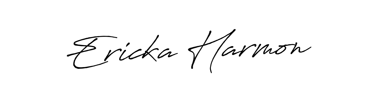 How to make Ericka Harmon name signature. Use Antro_Vectra_Bolder style for creating short signs online. This is the latest handwritten sign. Ericka Harmon signature style 7 images and pictures png