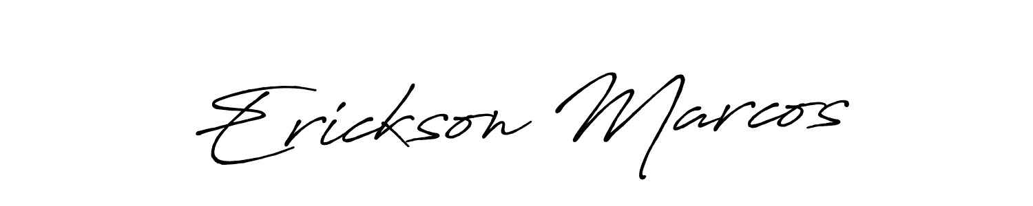 This is the best signature style for the Erickson Marcos name. Also you like these signature font (Antro_Vectra_Bolder). Mix name signature. Erickson Marcos signature style 7 images and pictures png