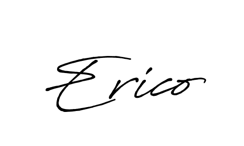Make a beautiful signature design for name Erico. With this signature (Antro_Vectra_Bolder) style, you can create a handwritten signature for free. Erico signature style 7 images and pictures png