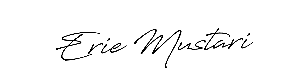 Make a beautiful signature design for name Erie Mustari. With this signature (Antro_Vectra_Bolder) style, you can create a handwritten signature for free. Erie Mustari signature style 7 images and pictures png
