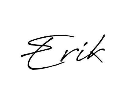 Design your own signature with our free online signature maker. With this signature software, you can create a handwritten (Antro_Vectra_Bolder) signature for name Erik. Erik signature style 7 images and pictures png