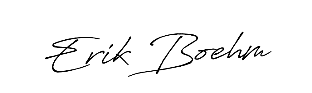 Erik Boehm stylish signature style. Best Handwritten Sign (Antro_Vectra_Bolder) for my name. Handwritten Signature Collection Ideas for my name Erik Boehm. Erik Boehm signature style 7 images and pictures png