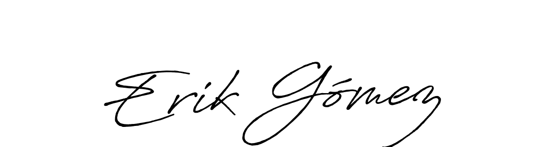 Antro_Vectra_Bolder is a professional signature style that is perfect for those who want to add a touch of class to their signature. It is also a great choice for those who want to make their signature more unique. Get Erik Gómez name to fancy signature for free. Erik Gómez signature style 7 images and pictures png