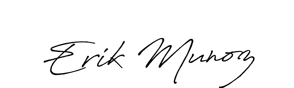 Use a signature maker to create a handwritten signature online. With this signature software, you can design (Antro_Vectra_Bolder) your own signature for name Erik Munoz. Erik Munoz signature style 7 images and pictures png