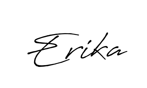 Make a beautiful signature design for name Erika. With this signature (Antro_Vectra_Bolder) style, you can create a handwritten signature for free. Erika signature style 7 images and pictures png