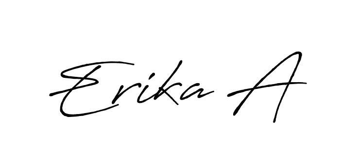 Similarly Antro_Vectra_Bolder is the best handwritten signature design. Signature creator online .You can use it as an online autograph creator for name Erika A. Erika A signature style 7 images and pictures png