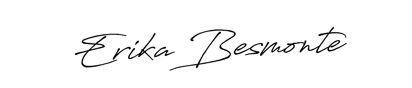 Create a beautiful signature design for name Erika Besmonte. With this signature (Antro_Vectra_Bolder) fonts, you can make a handwritten signature for free. Erika Besmonte signature style 7 images and pictures png