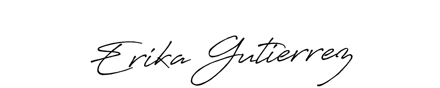 Make a short Erika Gutierrez signature style. Manage your documents anywhere anytime using Antro_Vectra_Bolder. Create and add eSignatures, submit forms, share and send files easily. Erika Gutierrez signature style 7 images and pictures png