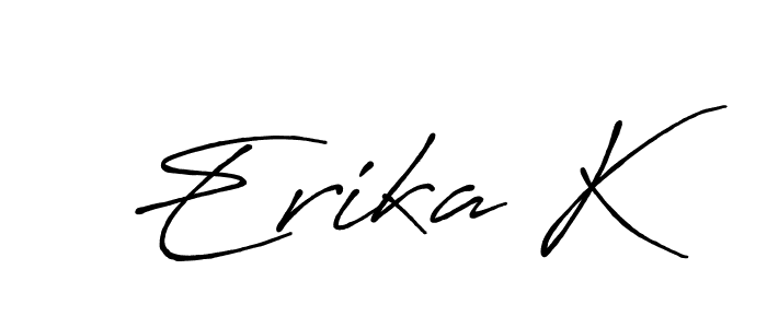 How to make Erika K signature? Antro_Vectra_Bolder is a professional autograph style. Create handwritten signature for Erika K name. Erika K signature style 7 images and pictures png