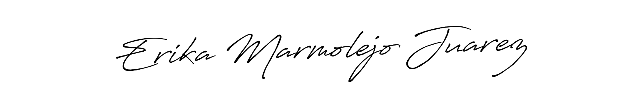 Create a beautiful signature design for name Erika Marmolejo Juarez. With this signature (Antro_Vectra_Bolder) fonts, you can make a handwritten signature for free. Erika Marmolejo Juarez signature style 7 images and pictures png