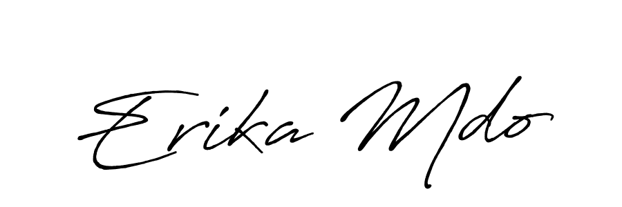 Erika Mdo stylish signature style. Best Handwritten Sign (Antro_Vectra_Bolder) for my name. Handwritten Signature Collection Ideas for my name Erika Mdo. Erika Mdo signature style 7 images and pictures png