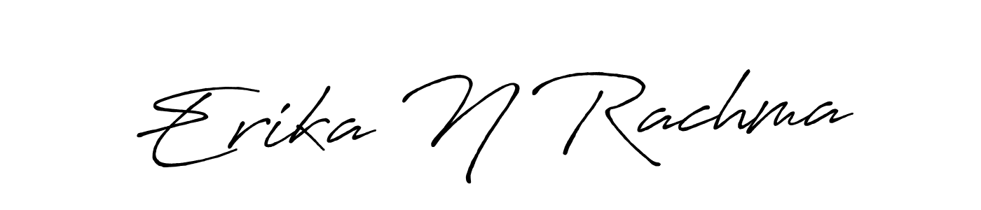 Use a signature maker to create a handwritten signature online. With this signature software, you can design (Antro_Vectra_Bolder) your own signature for name Erika N Rachma. Erika N Rachma signature style 7 images and pictures png