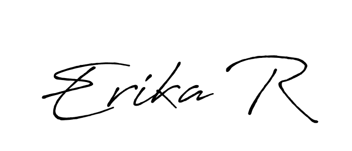 The best way (Antro_Vectra_Bolder) to make a short signature is to pick only two or three words in your name. The name Erika R include a total of six letters. For converting this name. Erika R signature style 7 images and pictures png