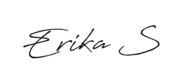 You should practise on your own different ways (Antro_Vectra_Bolder) to write your name (Erika S) in signature. don't let someone else do it for you. Erika S signature style 7 images and pictures png