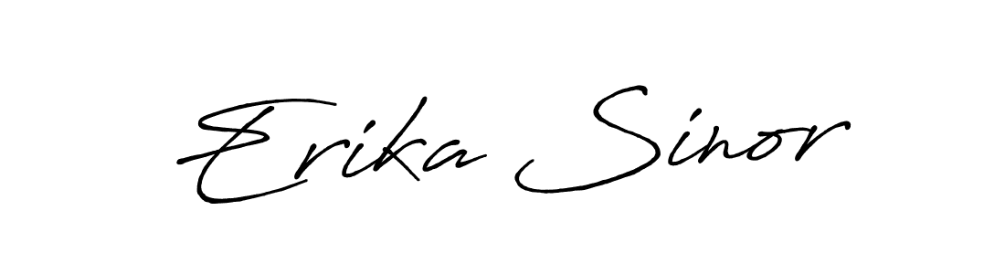 Use a signature maker to create a handwritten signature online. With this signature software, you can design (Antro_Vectra_Bolder) your own signature for name Erika Sinor. Erika Sinor signature style 7 images and pictures png