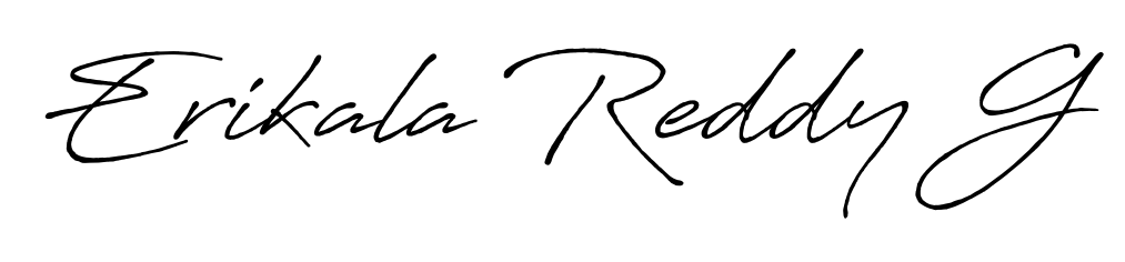 Create your official email sign-off with Erikala Reddy G name in Antro_Vectra_Bolder style. Crisp, clean, and perfectly legible across all screens. Erikala Reddy G signature style 7 images and pictures png