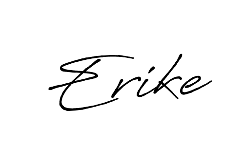 Create a beautiful signature design for name Erike. With this signature (Antro_Vectra_Bolder) fonts, you can make a handwritten signature for free. Erike signature style 7 images and pictures png