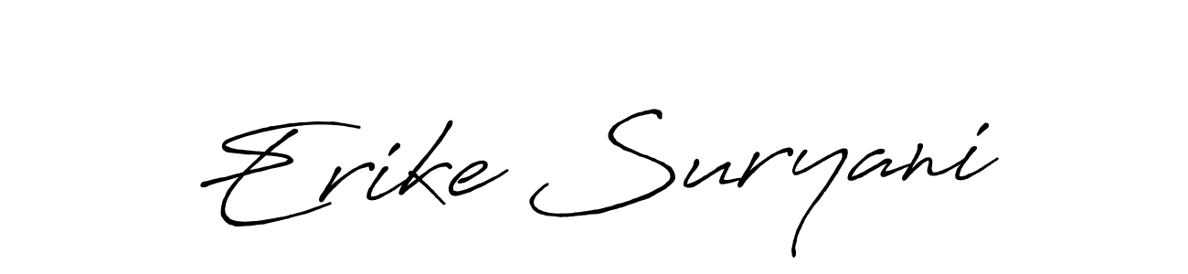 Make a short Erike Suryani signature style. Manage your documents anywhere anytime using Antro_Vectra_Bolder. Create and add eSignatures, submit forms, share and send files easily. Erike Suryani signature style 7 images and pictures png