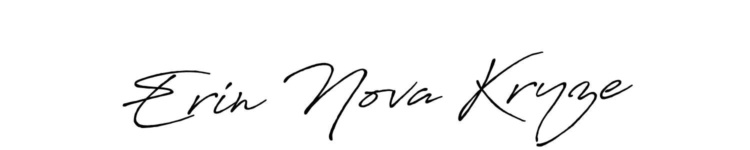 Erin Nova Kryze stylish signature style. Best Handwritten Sign (Antro_Vectra_Bolder) for my name. Handwritten Signature Collection Ideas for my name Erin Nova Kryze. Erin Nova Kryze signature style 7 images and pictures png