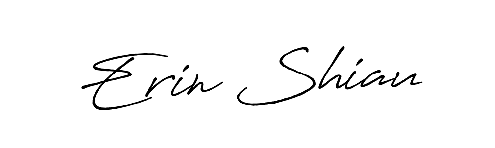 if you are searching for the best signature style for your name Erin Shiau. so please give up your signature search. here we have designed multiple signature styles  using Antro_Vectra_Bolder. Erin Shiau signature style 7 images and pictures png
