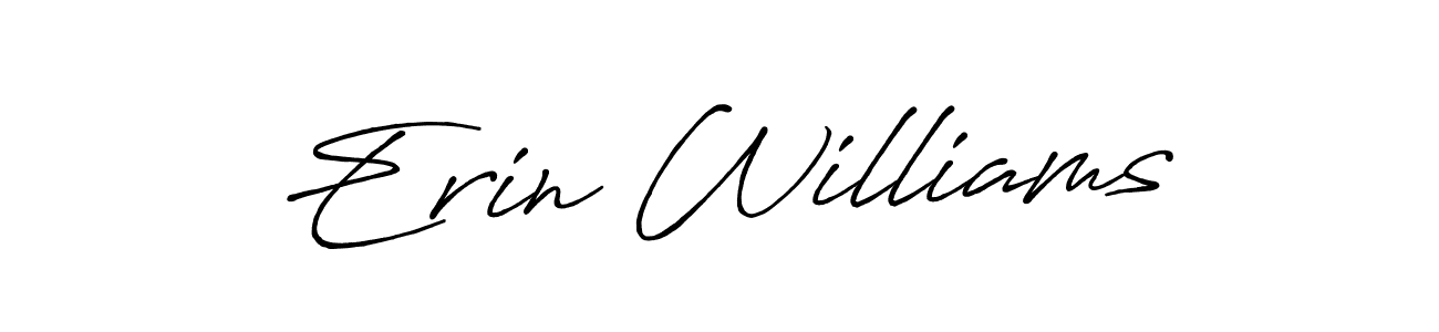 How to make Erin Williams name signature. Use Antro_Vectra_Bolder style for creating short signs online. This is the latest handwritten sign. Erin Williams signature style 7 images and pictures png