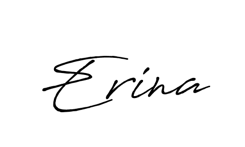 How to make Erina signature? Antro_Vectra_Bolder is a professional autograph style. Create handwritten signature for Erina name. Erina signature style 7 images and pictures png