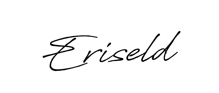 Make a beautiful signature design for name Eriseld. With this signature (Antro_Vectra_Bolder) style, you can create a handwritten signature for free. Eriseld signature style 7 images and pictures png