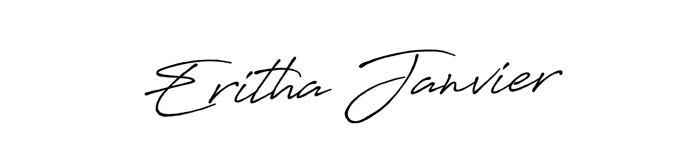 Make a beautiful signature design for name Eritha Janvier. With this signature (Antro_Vectra_Bolder) style, you can create a handwritten signature for free. Eritha Janvier signature style 7 images and pictures png