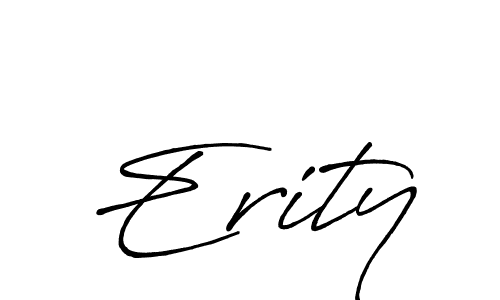 Make a beautiful signature design for name Erity. With this signature (Antro_Vectra_Bolder) style, you can create a handwritten signature for free. Erity signature style 7 images and pictures png