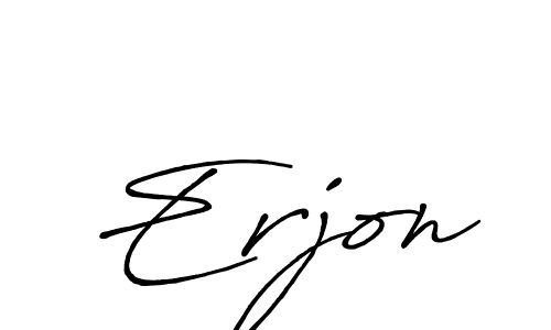 Design your own signature with our free online signature maker. With this signature software, you can create a handwritten (Antro_Vectra_Bolder) signature for name Erjon. Erjon signature style 7 images and pictures png