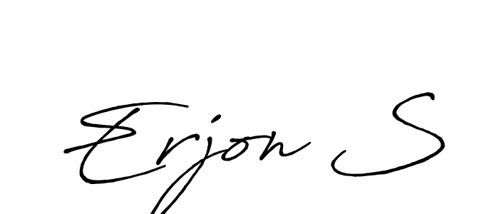 How to make Erjon S signature? Antro_Vectra_Bolder is a professional autograph style. Create handwritten signature for Erjon S name. Erjon S signature style 7 images and pictures png