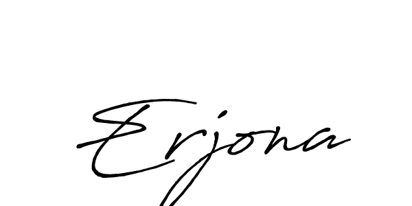 if you are searching for the best signature style for your name Erjona. so please give up your signature search. here we have designed multiple signature styles  using Antro_Vectra_Bolder. Erjona signature style 7 images and pictures png