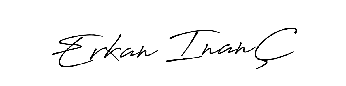 How to make Erkan InanÇ name signature. Use Antro_Vectra_Bolder style for creating short signs online. This is the latest handwritten sign. Erkan InanÇ signature style 7 images and pictures png