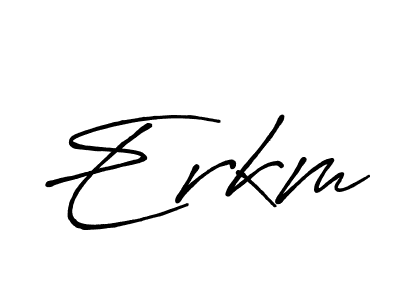 if you are searching for the best signature style for your name Erkm. so please give up your signature search. here we have designed multiple signature styles  using Antro_Vectra_Bolder. Erkm signature style 7 images and pictures png