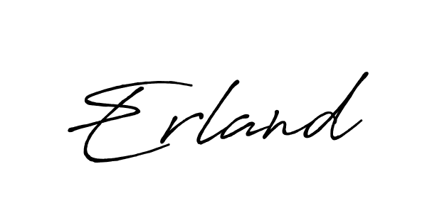 Erland stylish signature style. Best Handwritten Sign (Antro_Vectra_Bolder) for my name. Handwritten Signature Collection Ideas for my name Erland. Erland signature style 7 images and pictures png