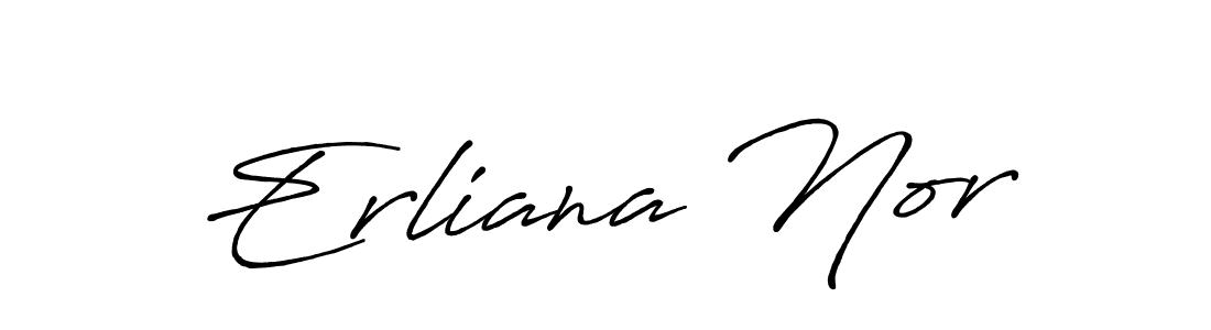 You should practise on your own different ways (Antro_Vectra_Bolder) to write your name (Erliana Nor) in signature. don't let someone else do it for you. Erliana Nor signature style 7 images and pictures png