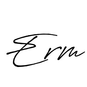 Similarly Antro_Vectra_Bolder is the best handwritten signature design. Signature creator online .You can use it as an online autograph creator for name Erm. Erm signature style 7 images and pictures png