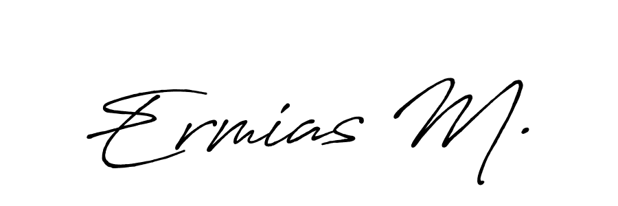 It looks lik you need a new signature style for name Ermias M.. Design unique handwritten (Antro_Vectra_Bolder) signature with our free signature maker in just a few clicks. Ermias M. signature style 7 images and pictures png
