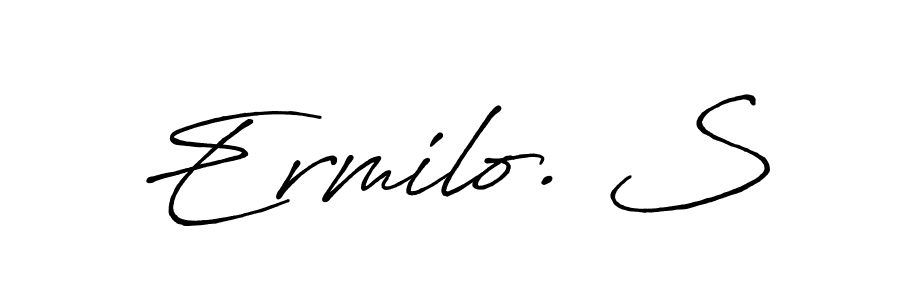 Ermilo. S stylish signature style. Best Handwritten Sign (Antro_Vectra_Bolder) for my name. Handwritten Signature Collection Ideas for my name Ermilo. S. Ermilo. S signature style 7 images and pictures png