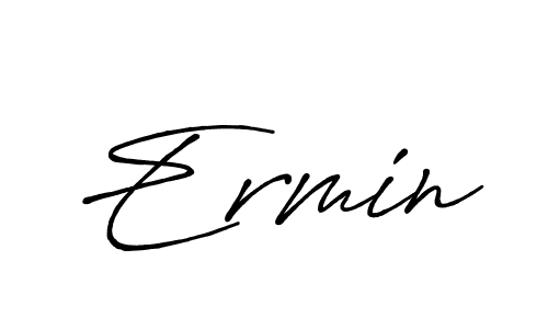 Ermin stylish signature style. Best Handwritten Sign (Antro_Vectra_Bolder) for my name. Handwritten Signature Collection Ideas for my name Ermin. Ermin signature style 7 images and pictures png